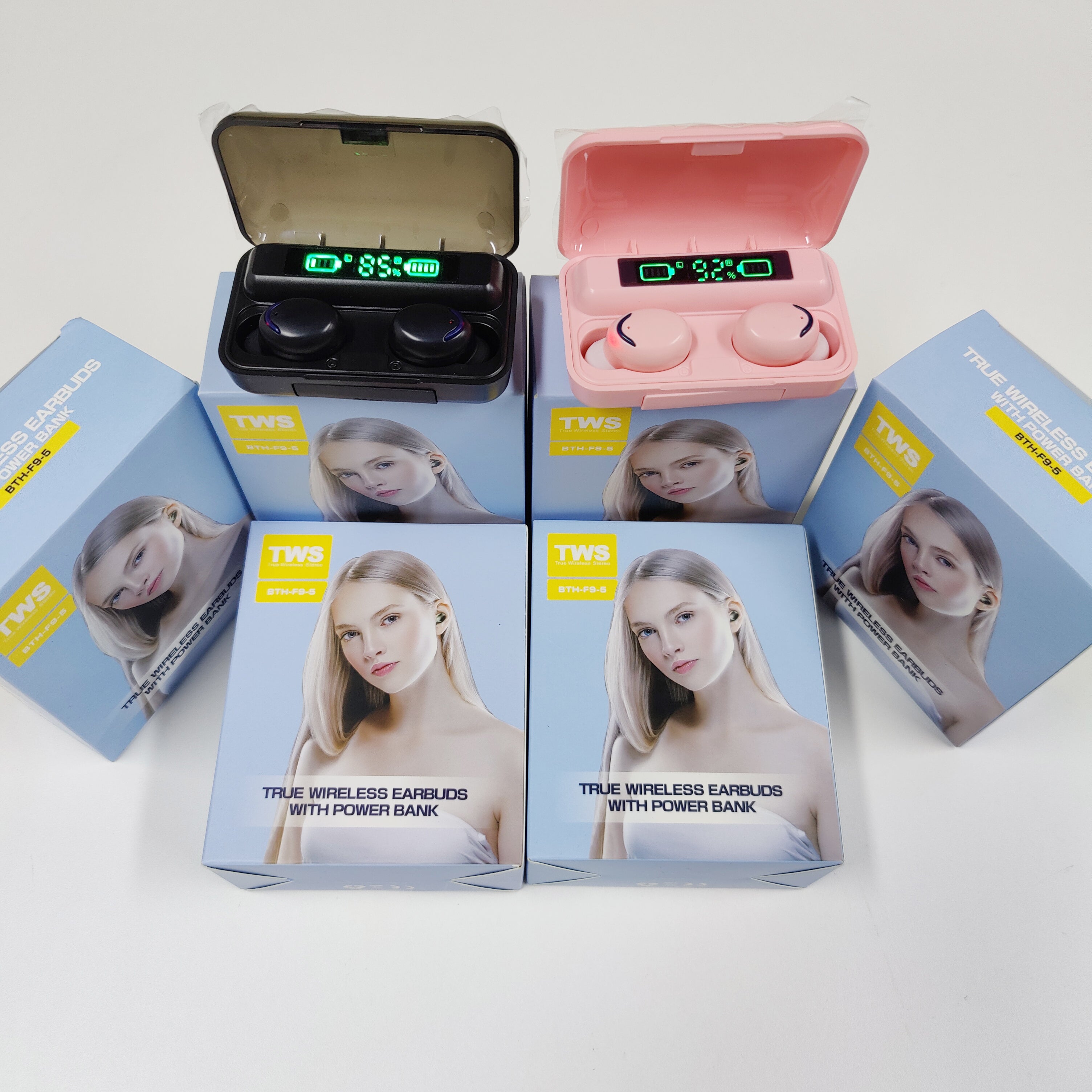 2026 Wholesale Factory Price for 2.0 Wireless TWS ANC In-Ear LED Earbuds IPX-6 Waterproof Touch Control Hi-Fi Sound