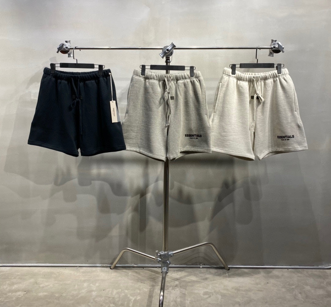 Essentials Style Oversized Drawstring Shorts Men's Premium Cotton Streetwear Summer Bottoms