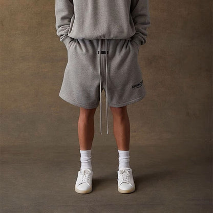 Essentials Style Oversized Drawstring Shorts Men's Premium Cotton Streetwear Summer Bottoms