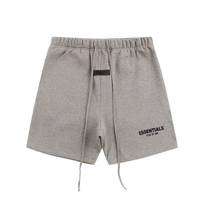 Essentials Style Oversized Drawstring Shorts Men's Premium Cotton Streetwear Summer Bottoms