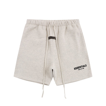 Essentials Style Oversized Drawstring Shorts Men's Premium Cotton Streetwear Summer Bottoms